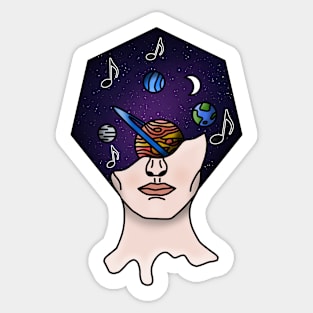 The thinking head Sticker